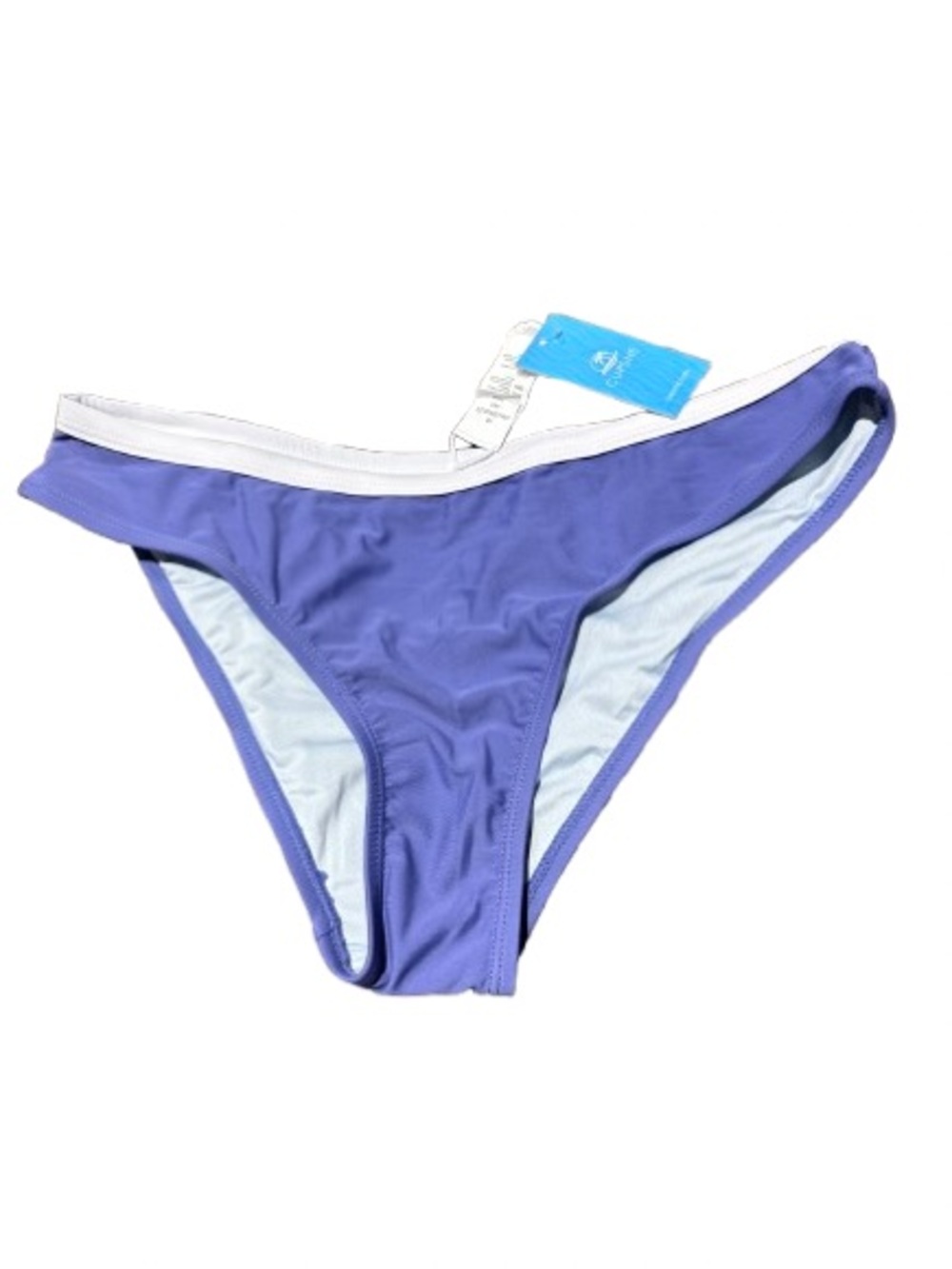 Cupshe Lavender Bikini Bottom with White Waistband
